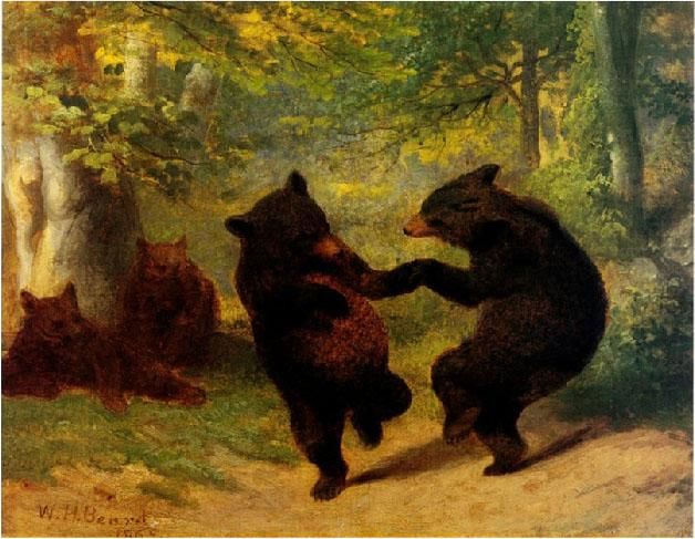 628x487 Artist Teddy Bear's Picnic Famous Bear Paintings Beautiful - Teddy Bear Picnic Painting