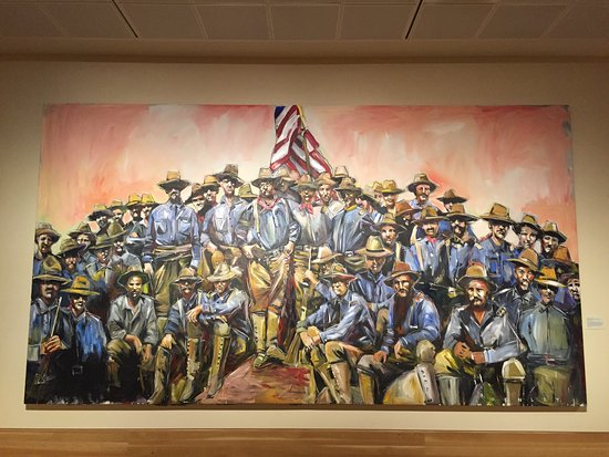 550x413 Teddy Roosevelt And The Rough Riders - Teddy Roosevelt Rough Riders Painting