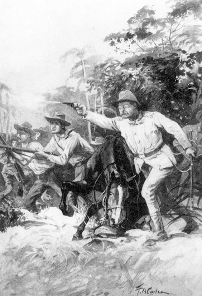 410x600 Theodore Roosevelt Painting - Teddy Roosevelt Rough Riders Painting