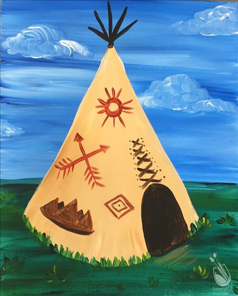 483x600 Kids Teepee - Teepee Painting