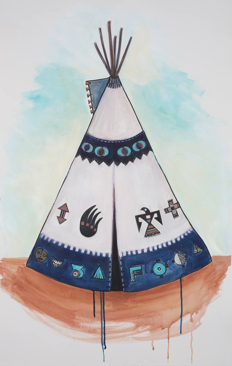 770x1216 Saatchi Art Teepee Painting By Kristine Gottsch - Teepee Painting