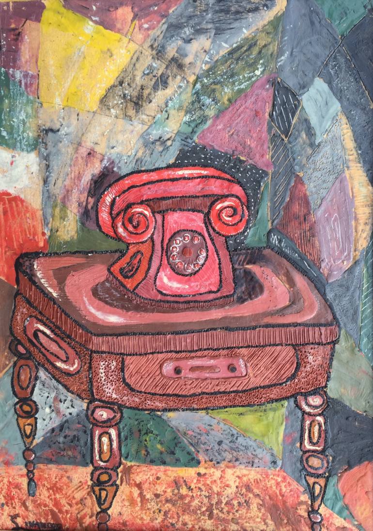 770x1095 Saatchi Art Telephone Painting By Sofia Ivanidze - Telephone Painting