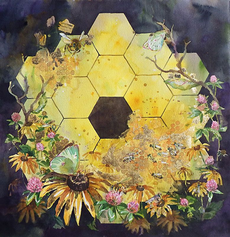 778x800 This Show's Works Inspired By The James Webb Space Telescope Tell - Telescope Painting