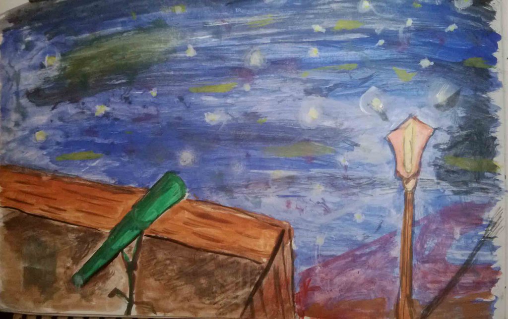 1024x644 Telescope Painting By Pradhyumnkag - Telescope Painting