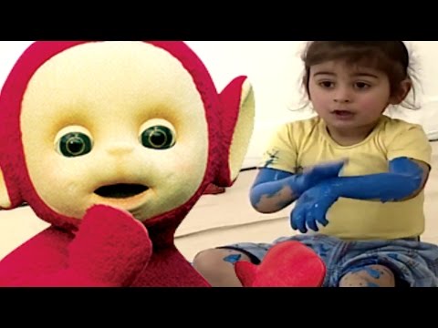 480x360 Teletubbies Painting With Our Hands Amp Feet 105 Cartoons - Teletubbies Painting