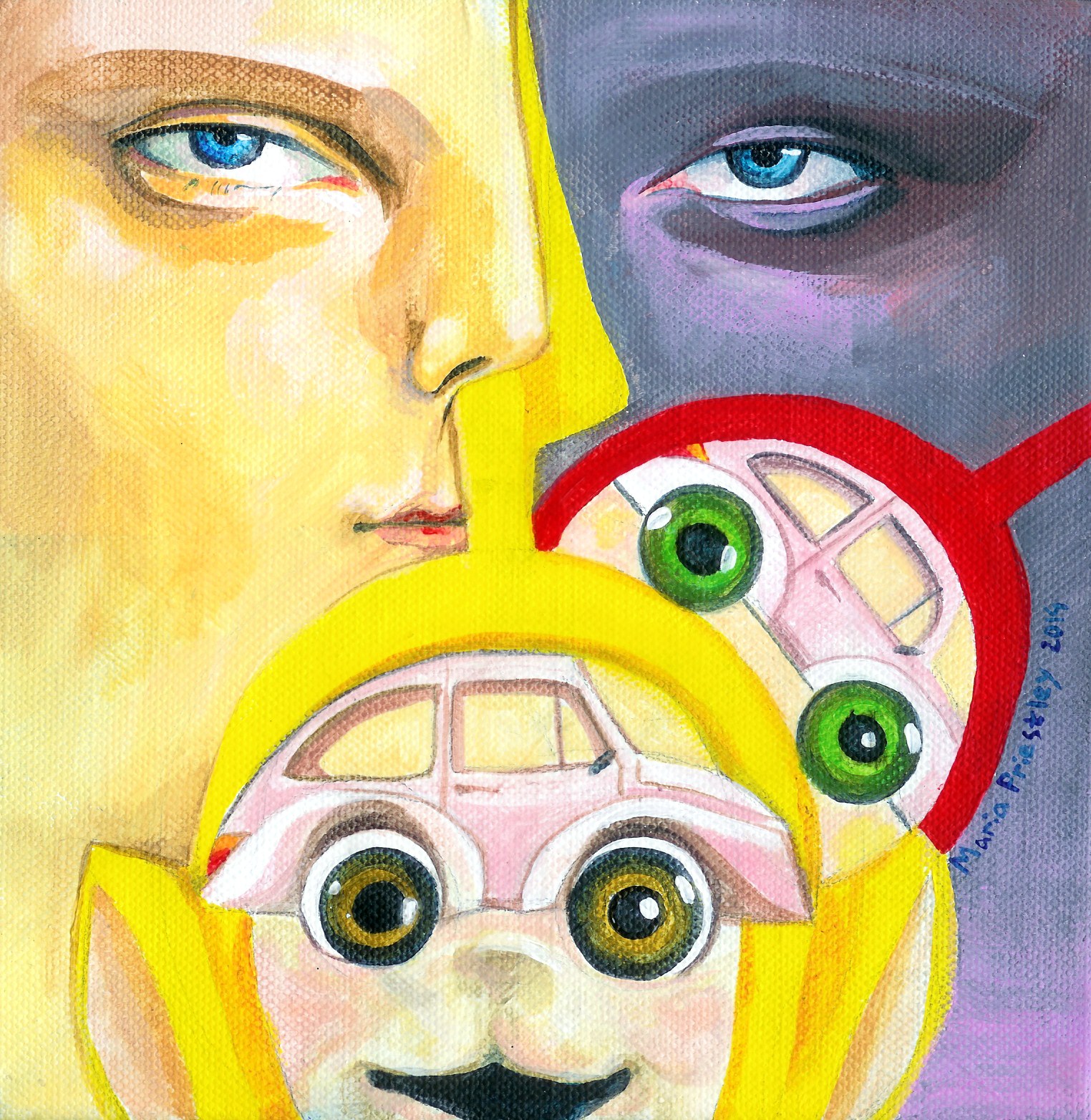 1524x1564 Surreal Maria Priestley - Teletubbies Painting