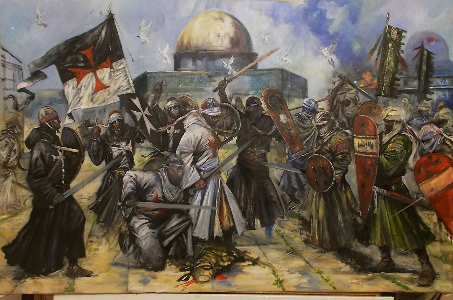 1535x1016 Jerusalem, By Jason Askew Knights Templar Vault - Templar Painting