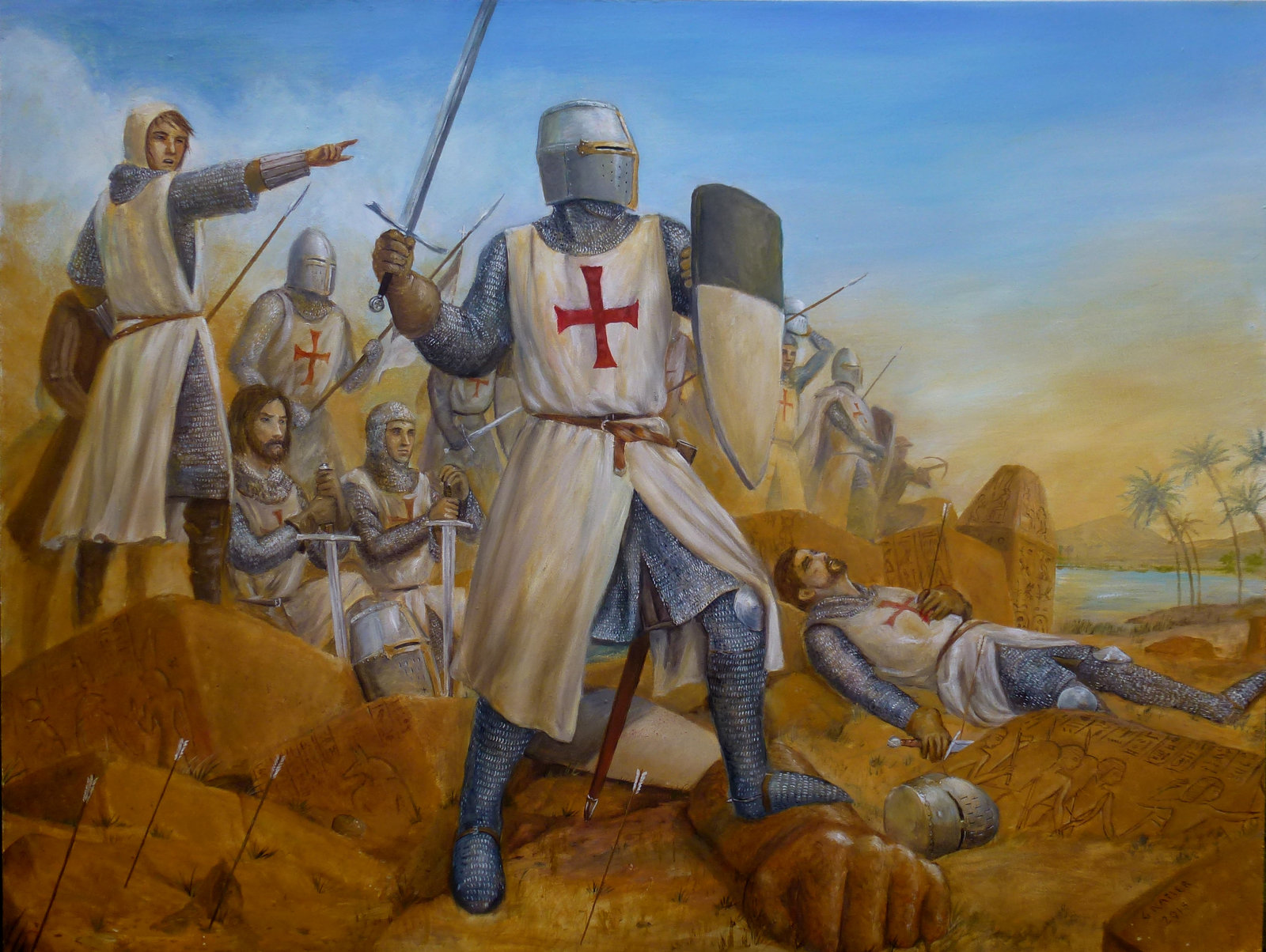 1600x1204 Templar Battle Line By Dashinvaine - Templar Painting