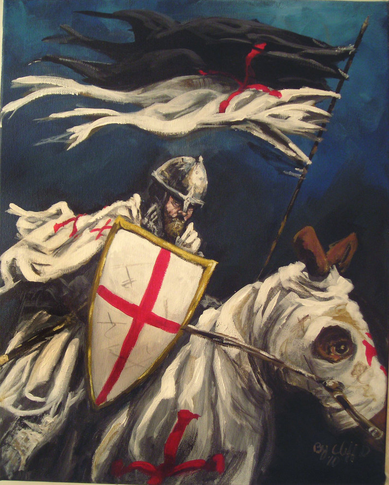 800x996 Knights Templar My Painting By Cliford417 - Templar Painting