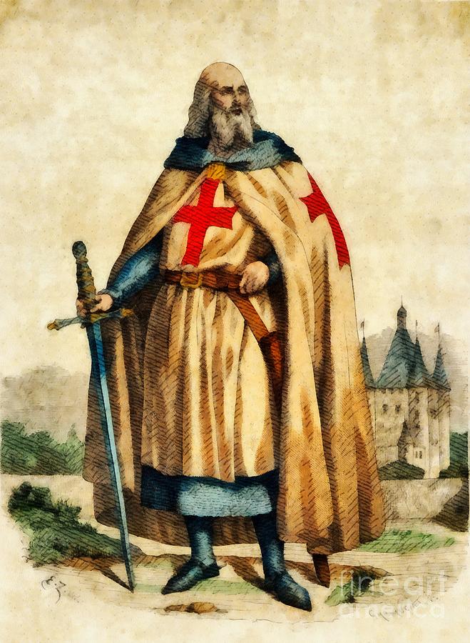 659x900 Jacques De Molay, Last Grand Master Of The Knights Templar - Templar Painting