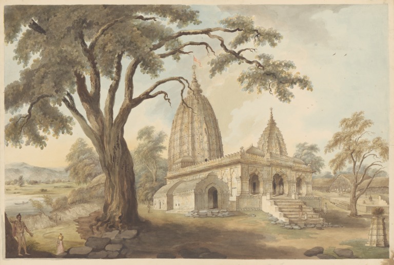 768x517 A Hindu Temple (Painting) Vampa Search The Collections - Temple Painting