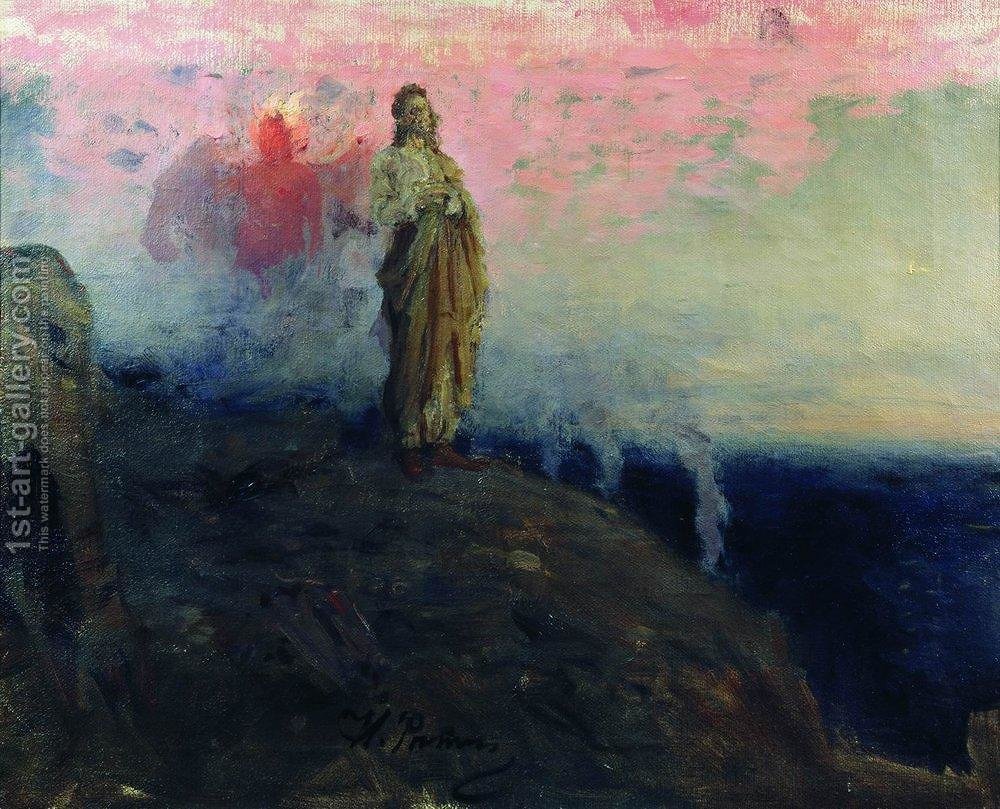 1000x809 Follow Me, Satan (Temptation Of Jesus Christ) Ilya Efimovich - Temptation Of Christ Painting