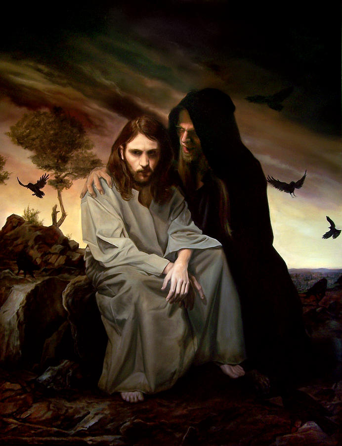 692x900 The Temptation Of Christ Painting By Eric Armusik - Temptation Painting