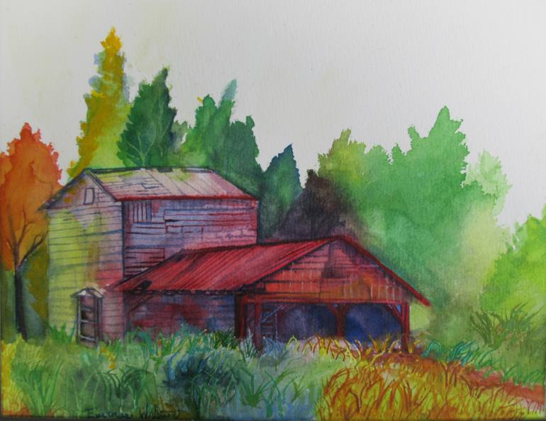 770x594 Saatchi Art Sunrise Barn In Tennessee Painting By Evernus Williams - Tennessee Painting