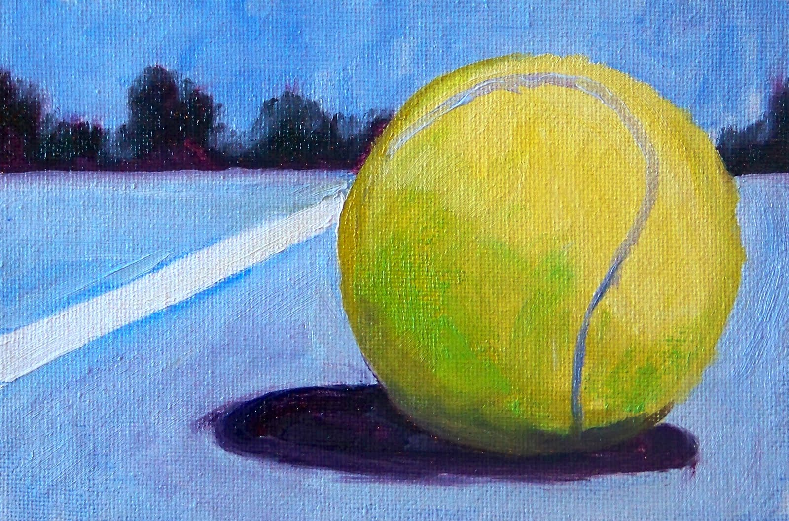 1600x1057 Painting Small Impressions Tennis Art - Tennis Ball Painting