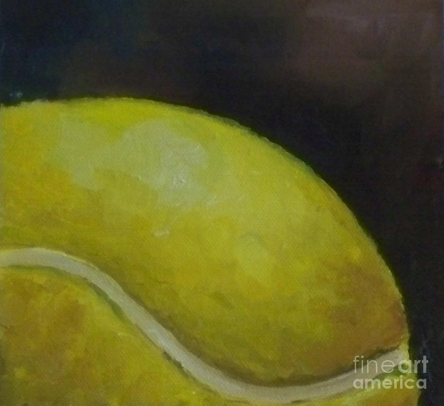900x822 Tennis Ball No. 2 Painting By Kristine Kainer - Tennis Ball Painting