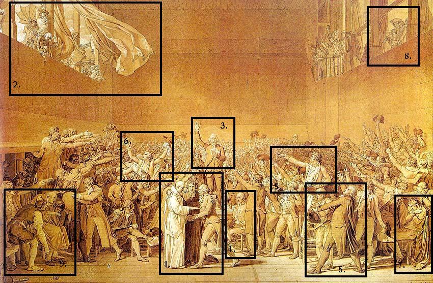 850x557 Tennis Court Oath (Annotated) - Tennis Court Oath Painting