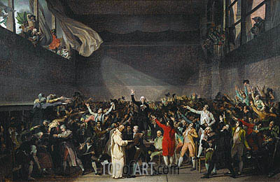 400x260 The Tennis Court Oath, 20th June 1789 Jacques Louis David - Tennis Court Oath Painting