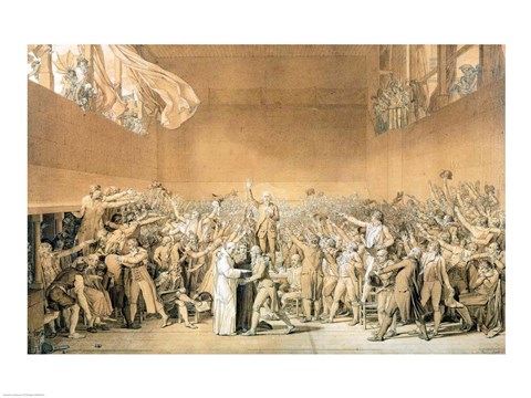 480x360 The Tennis Court Oath, 20th June 1789 Fine Art Print By Jacques - Tennis Court Oath Painting