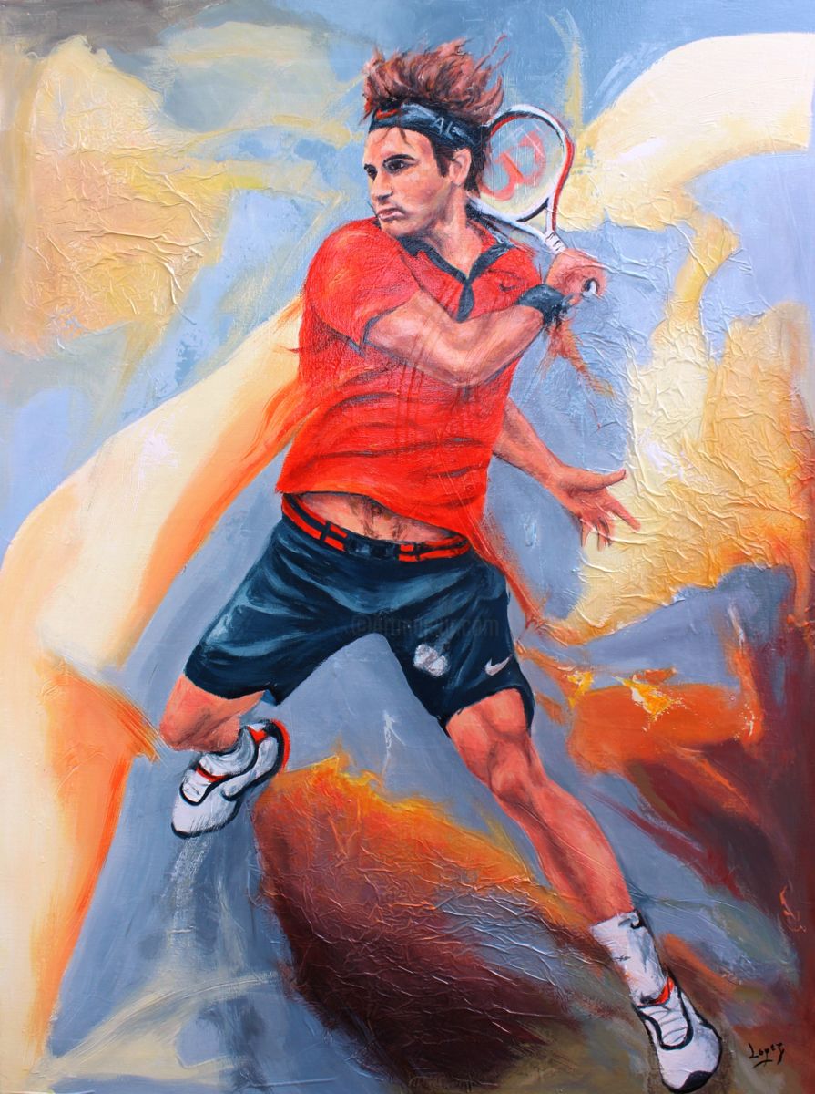 Tennis Painting At PaintingValley.com | Explore Collection Of Tennis ...