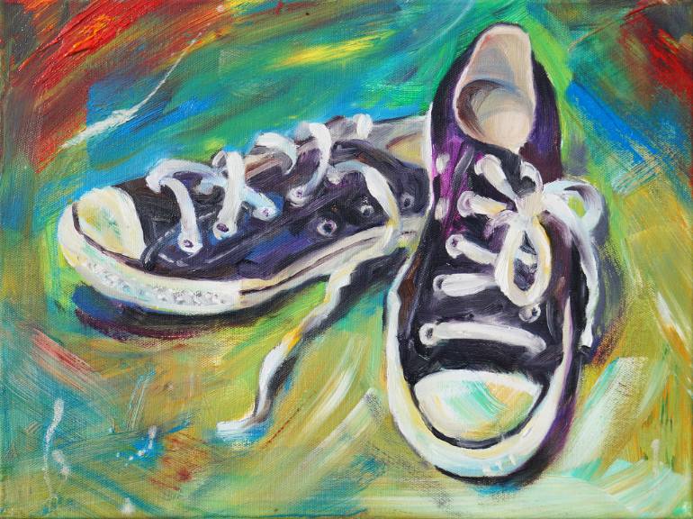 770x576 Saatchi Art Tennis Shoes Painting By Richard D Sweatt - Tennis Painting