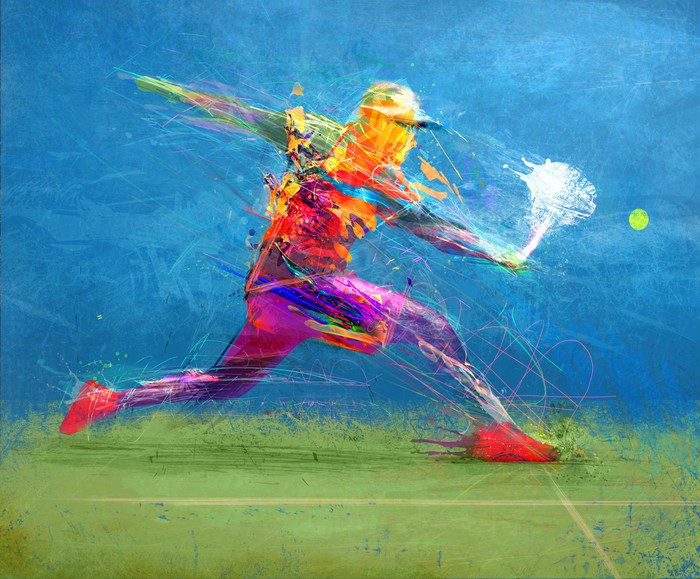 Tennis Player Painting At PaintingValley.com | Explore Collection Of ...