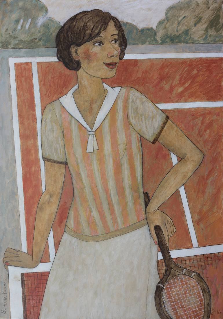 770x1098 Saatchi Art Tennis Player Painting By Svetlana Kurmaz - Tennis Player Painting