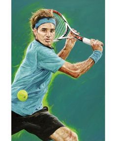236x285 Tennis Player Painting - Tennis Player Painting