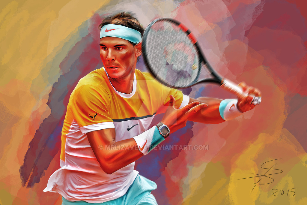 Tennis Player Painting at PaintingValley.com | Explore collection of ...