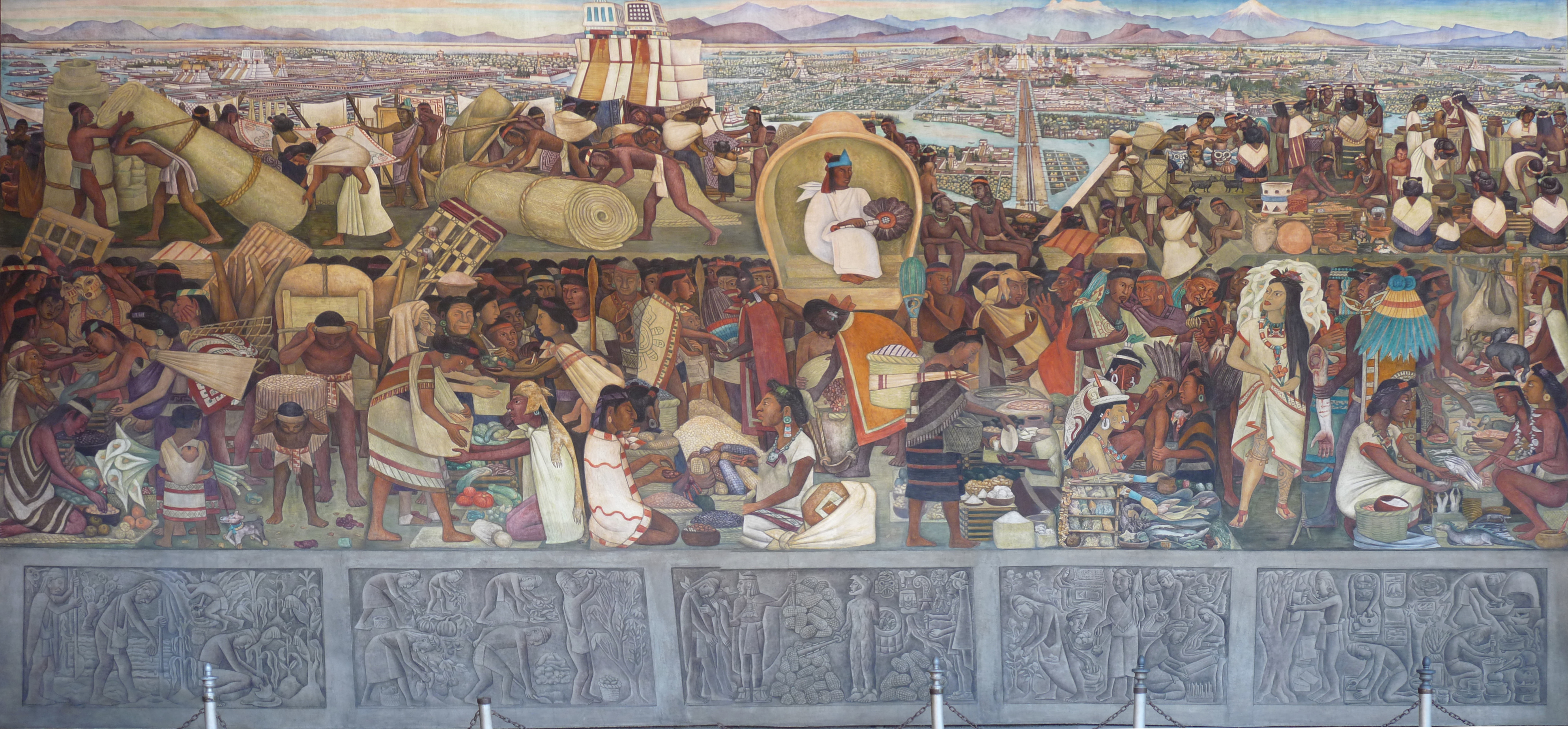 5434x2529 Filela Gran Tenochtitlan.jpg - Tenochtitlan Painting