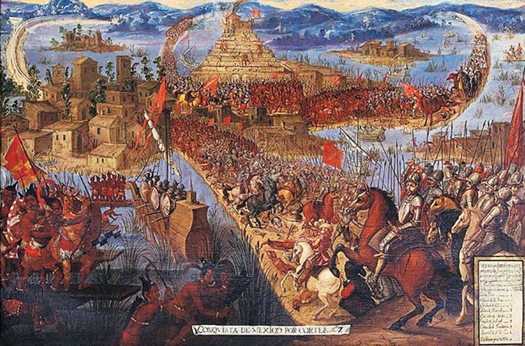 1062x700 The Fall Of Tenochtitlan - Tenochtitlan Painting