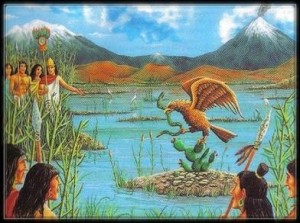 300x223 The Legend Of The Foundation Of Tenochtitlan Inside Mexico - Tenochtitlan Painting