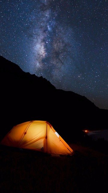 360x640 Full Round Diamond Diy Painting Night Sky, Tentembroidery Cross - Tent Painting