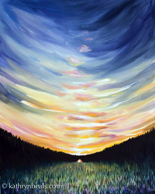 512x640 New Sunrise Tent Painting Glory How I Paint - Tent Painting