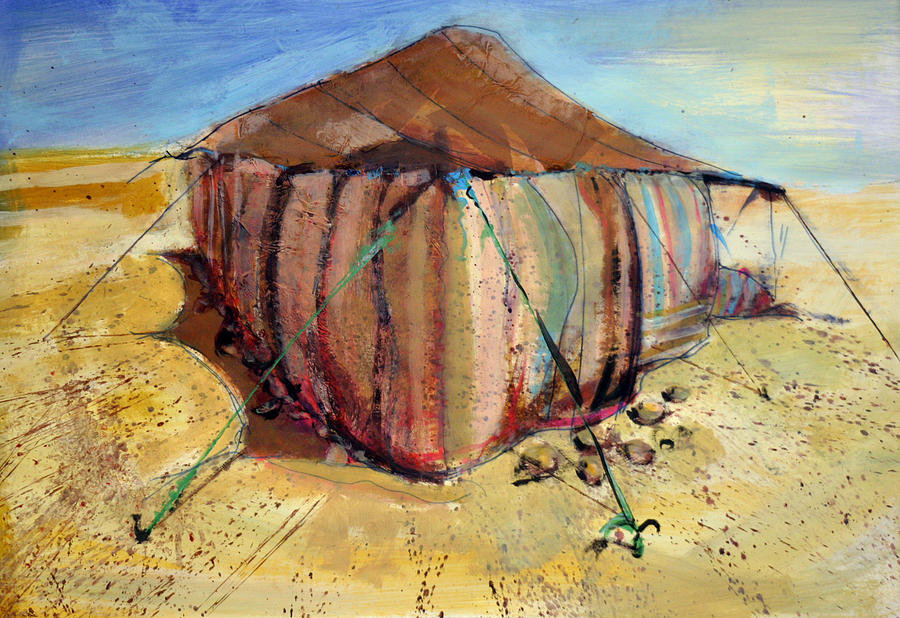 900x618 Arab Tent Painting By Tom Smith - Tent Painting