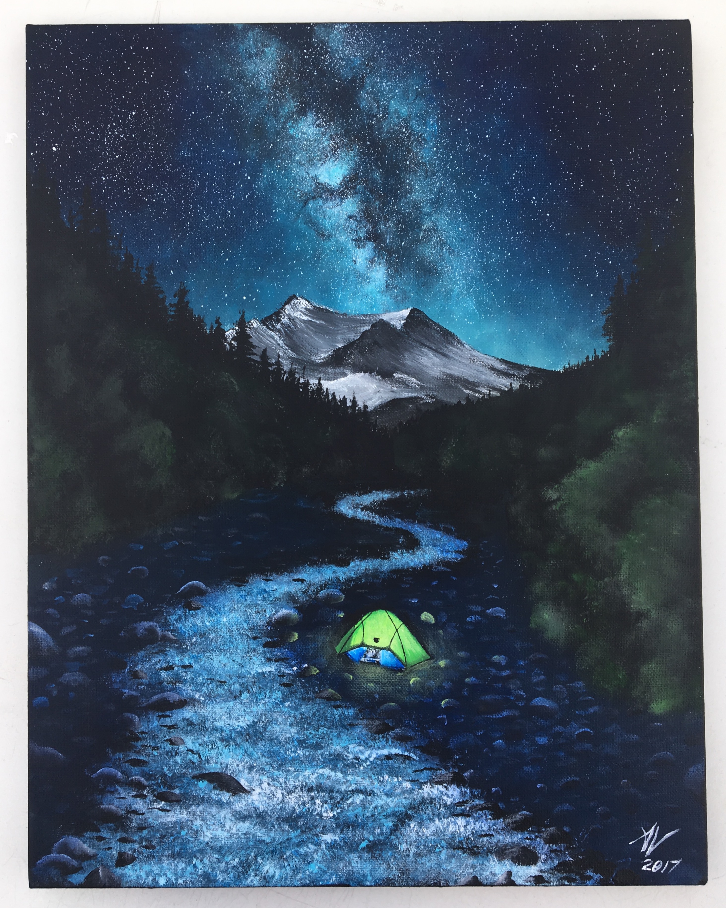 2927x3658 That Tent Glow Tho - Tent Painting