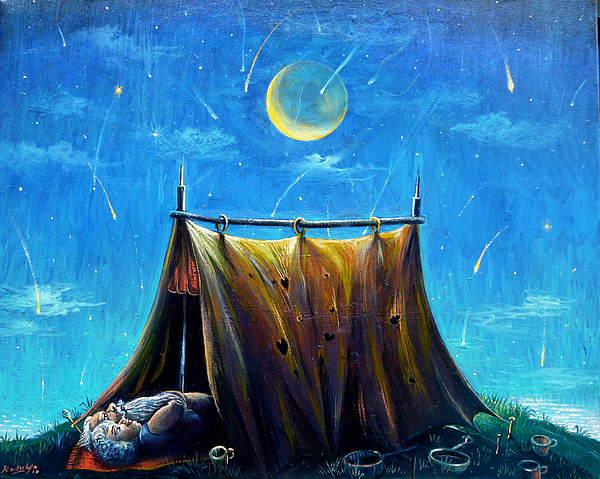 600x479 Together Through Life Painting By Peter Rodulfo - Tent Painting