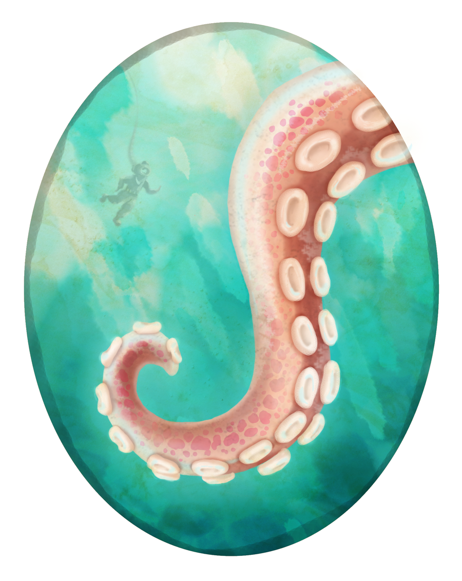 900x1131 Tentacle Cameo By Alexredford - Tentacle Painting