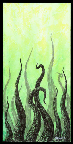 256x500 Tentacle Deeps 24 Antemortem Arts Fine Art Amp Custom Paintings - Tentacle Painting