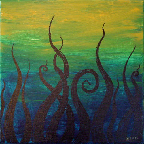 500x500 Tentacle Deeps Antemortem Arts Fine Art Amp Custom Paintings - Tentacle Painting