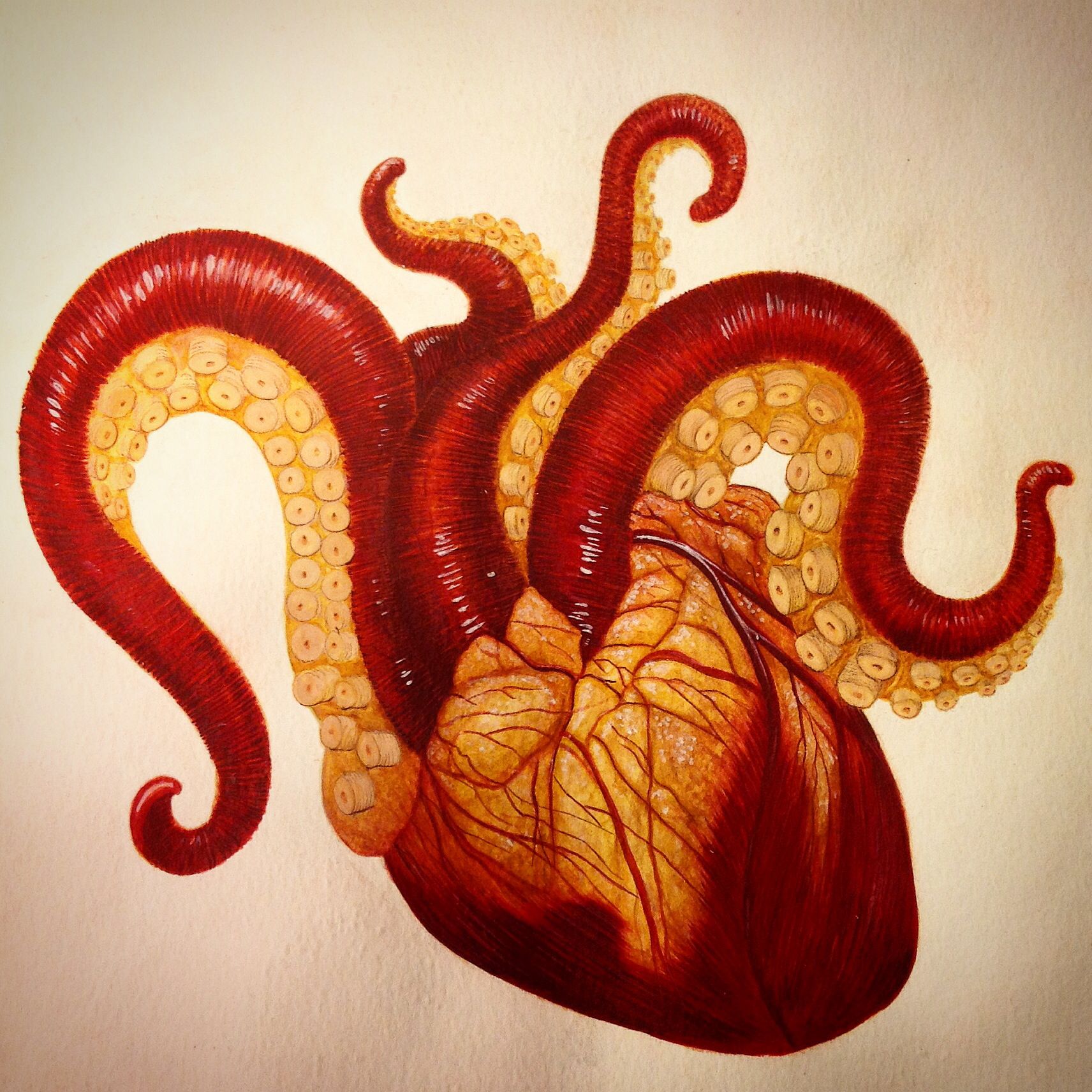 1712x1712 H.p. Lovecraft Watercolor By Keaton Kohl - Tentacle Painting