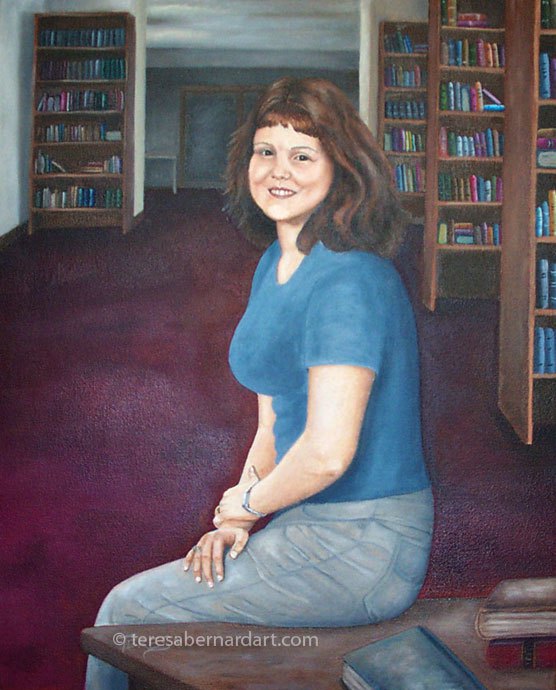 556x690 Portrait Of Tera Teresa Bernard Oil Paintings - Tera Painting