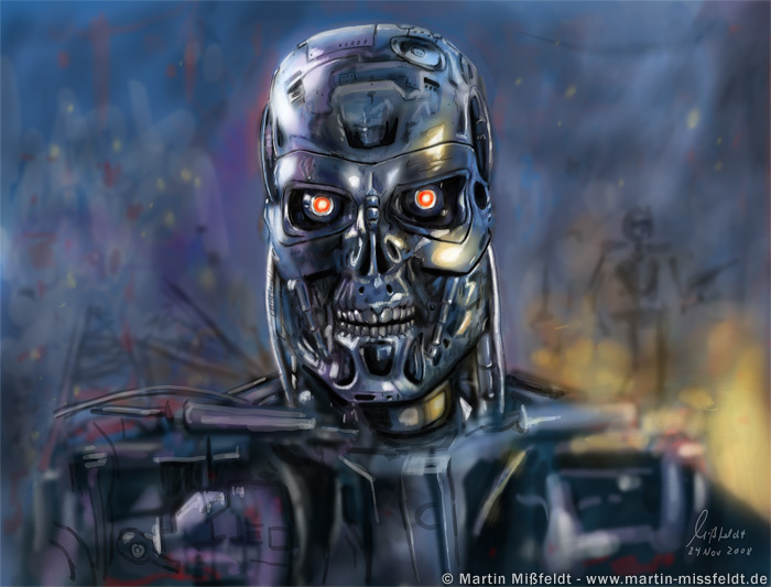 700x533 Terminator Nicolas Sarkozy - Terminator Painting