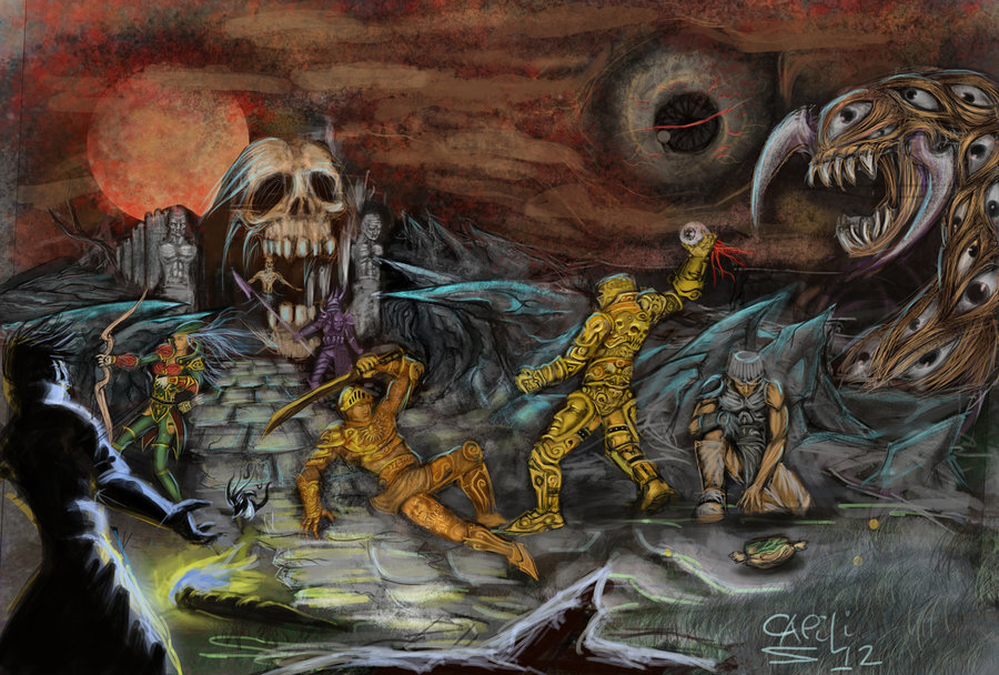 900x608 Terraria The Summoning By Hatefree - Terraria Painting