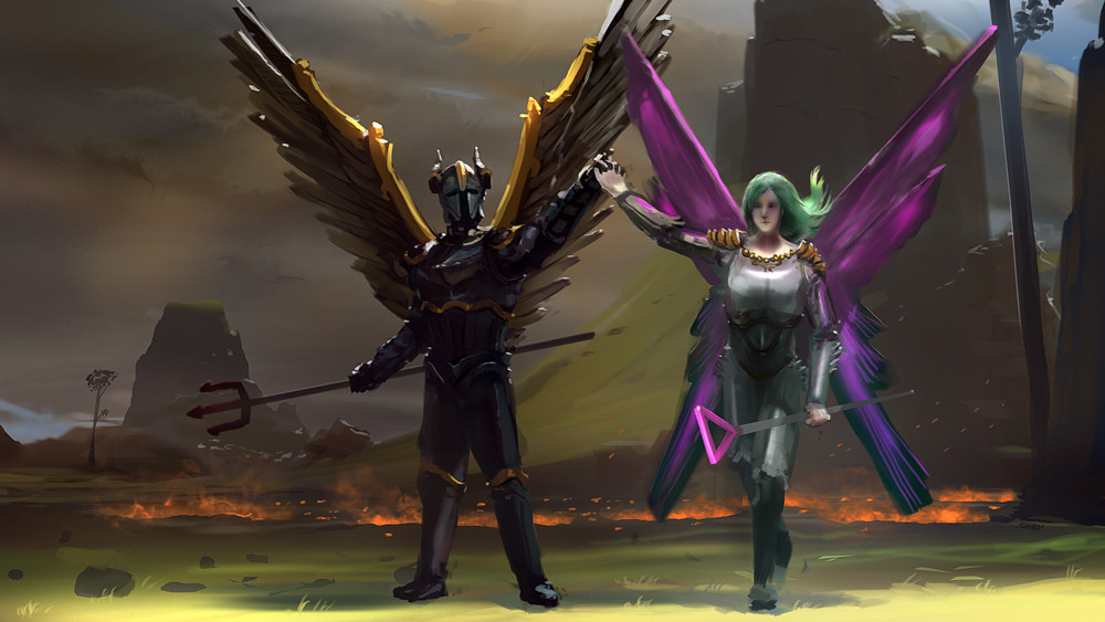 1000x563 Redigit Amp Cenx (Painting) - Terraria Painting