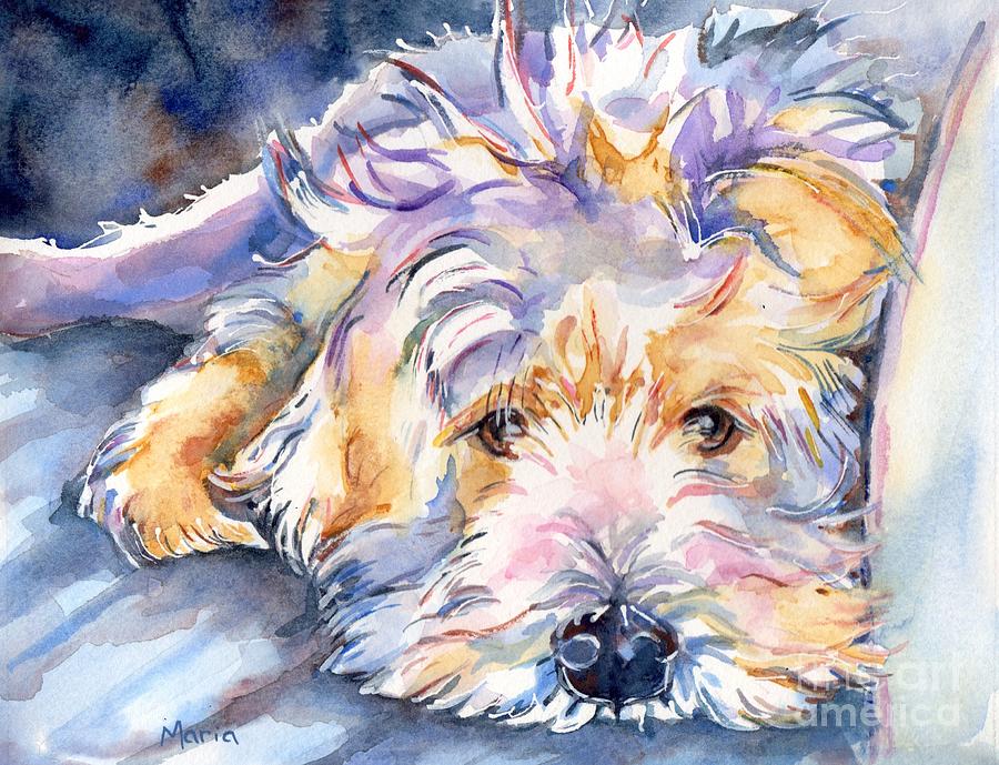 900x689 Wheaten Terrier Paintings Fine Art America - Terrier Painting