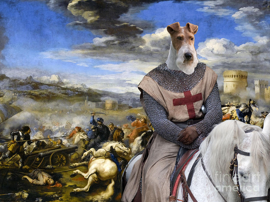 900x674 Wire Fox Terrier Art - Terrier Painting