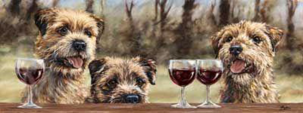 1000x375 Border Terrier Original Oil Painting By Paul Doyle - Terrier Painting