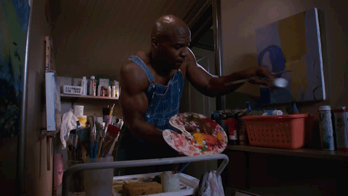 700x394 Terry Crews Gif By Brooklyn Nine Nine - Terry Crews Painting