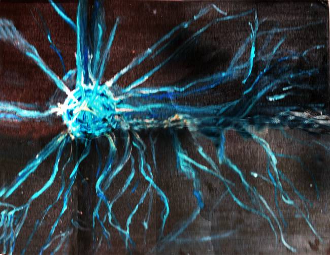 650x502 Tesla Coil Full Painting By Donald Lee - Tesla Coil Painting